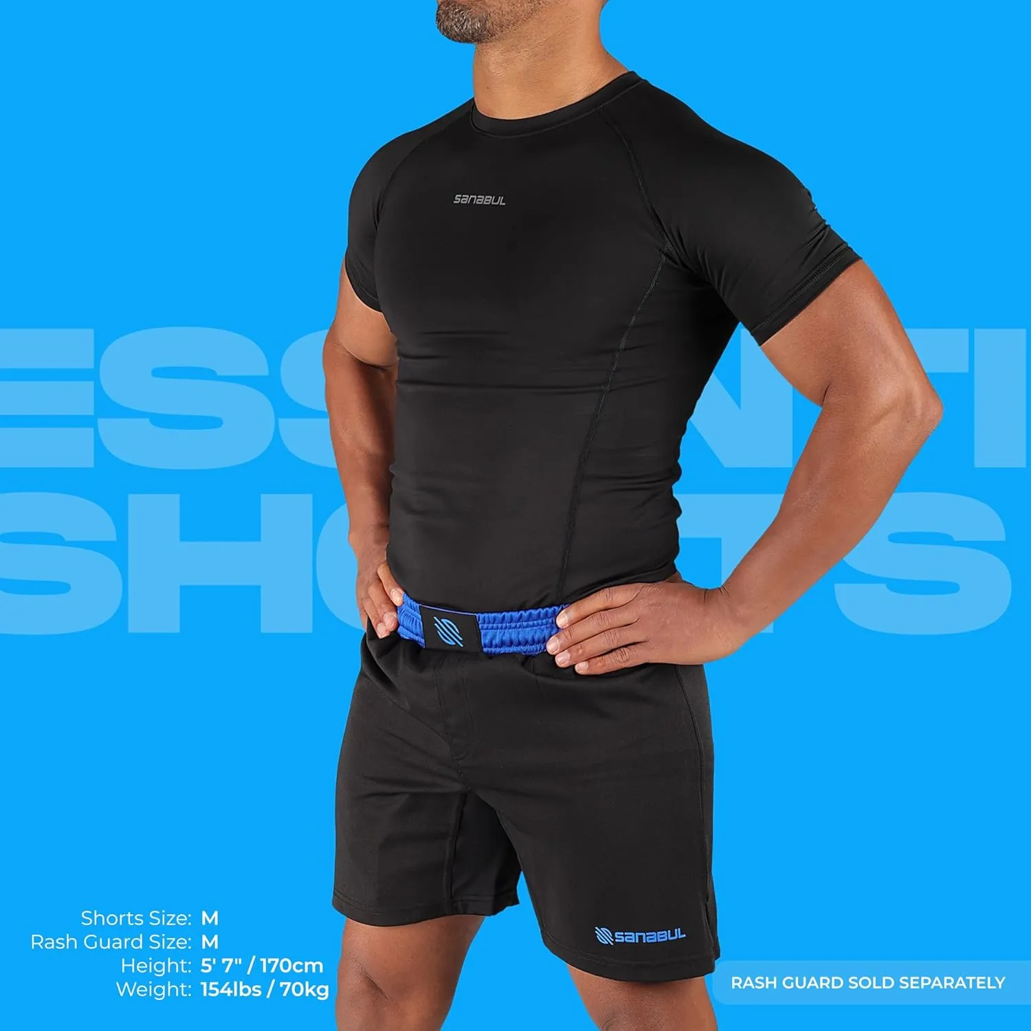 Sanabul Essential MMA Shorts for Men Boxing No Gi Jiu Jitsu Grappling BJJ Shorts