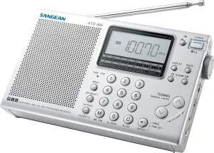 Sangean ATS-405 FM-Stereo/MW/LW/SW Synthesized World Receiver, Five Tuning Methods, Full Shortwave 14 Meter Band, SW Meter Band Selection, 45 Memory Preset Stations, Adjustable Sleep Timer