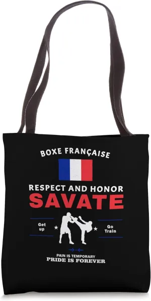 Savate French Kickboxing Savate Fighter Tote Bag
