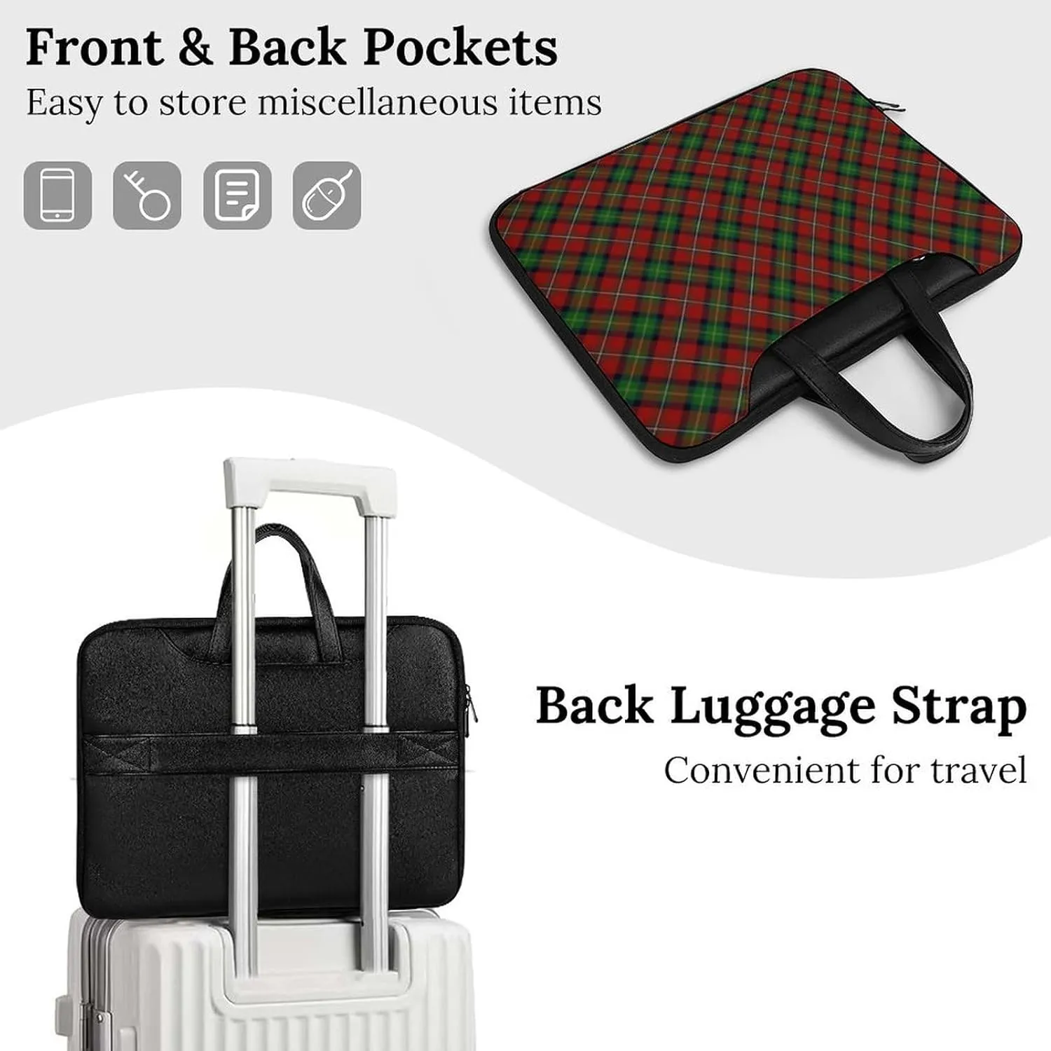 Scottish Clan Home Hume Handheld Single Shoulder Crossbody Laptop Bag Unisex