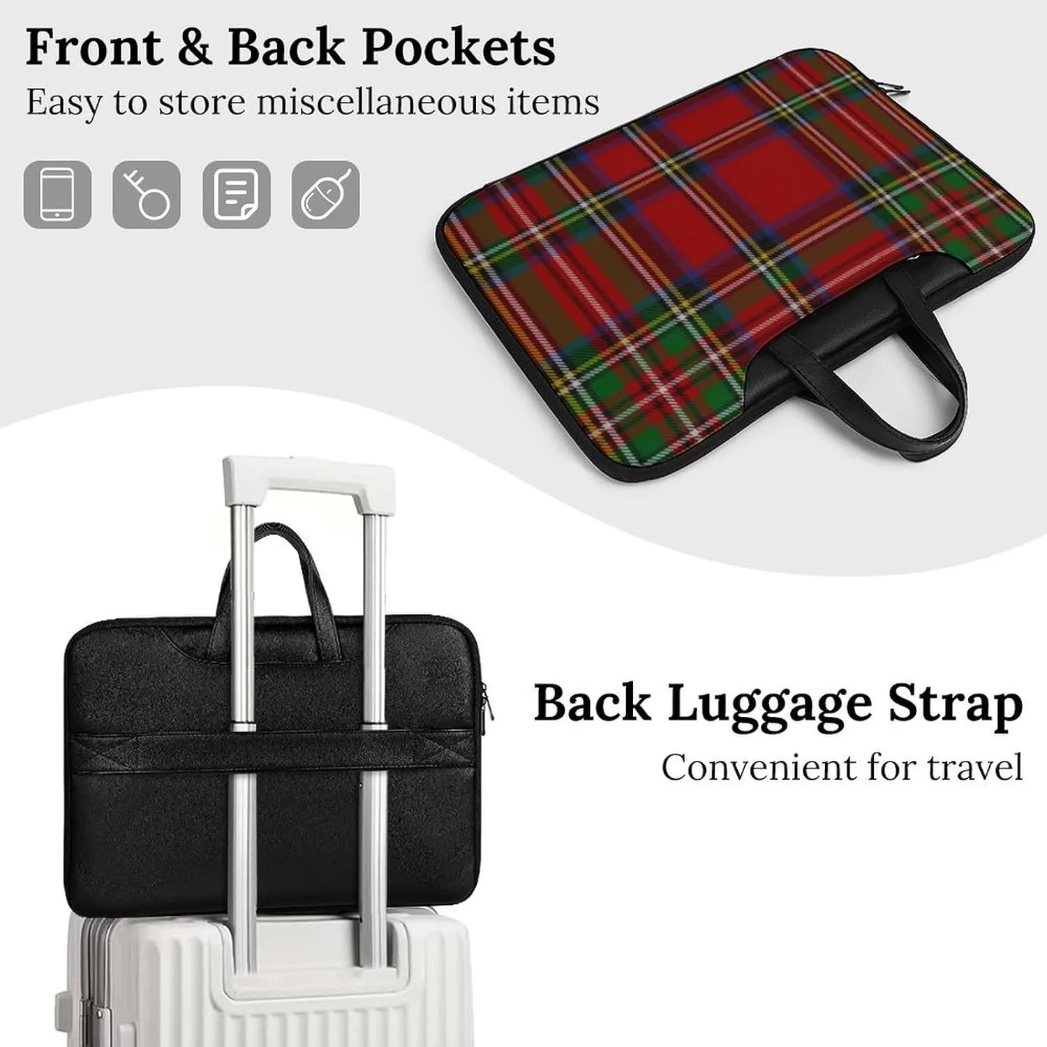 Scottish Clan Home Hume Handheld Single Shoulder Crossbody Laptop Bag Unisex