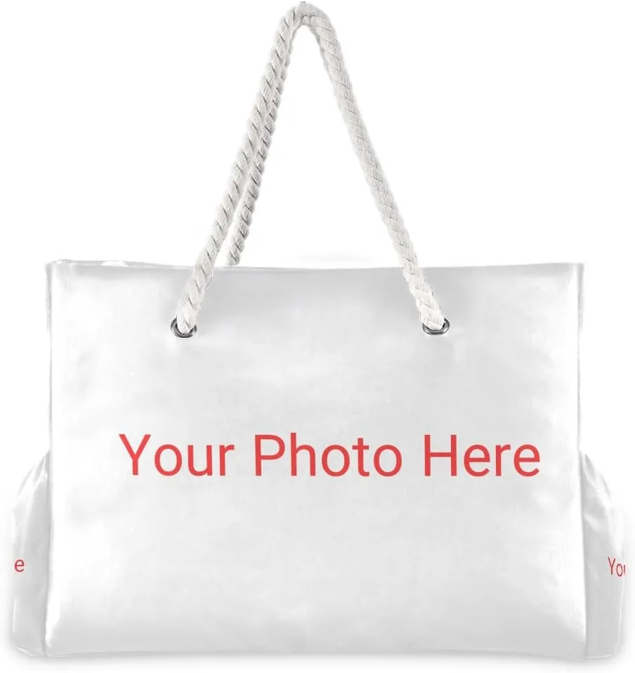 senya Large Beach Shoulder Bags Canvas Tote Water Resistant for Gym Travel Daily