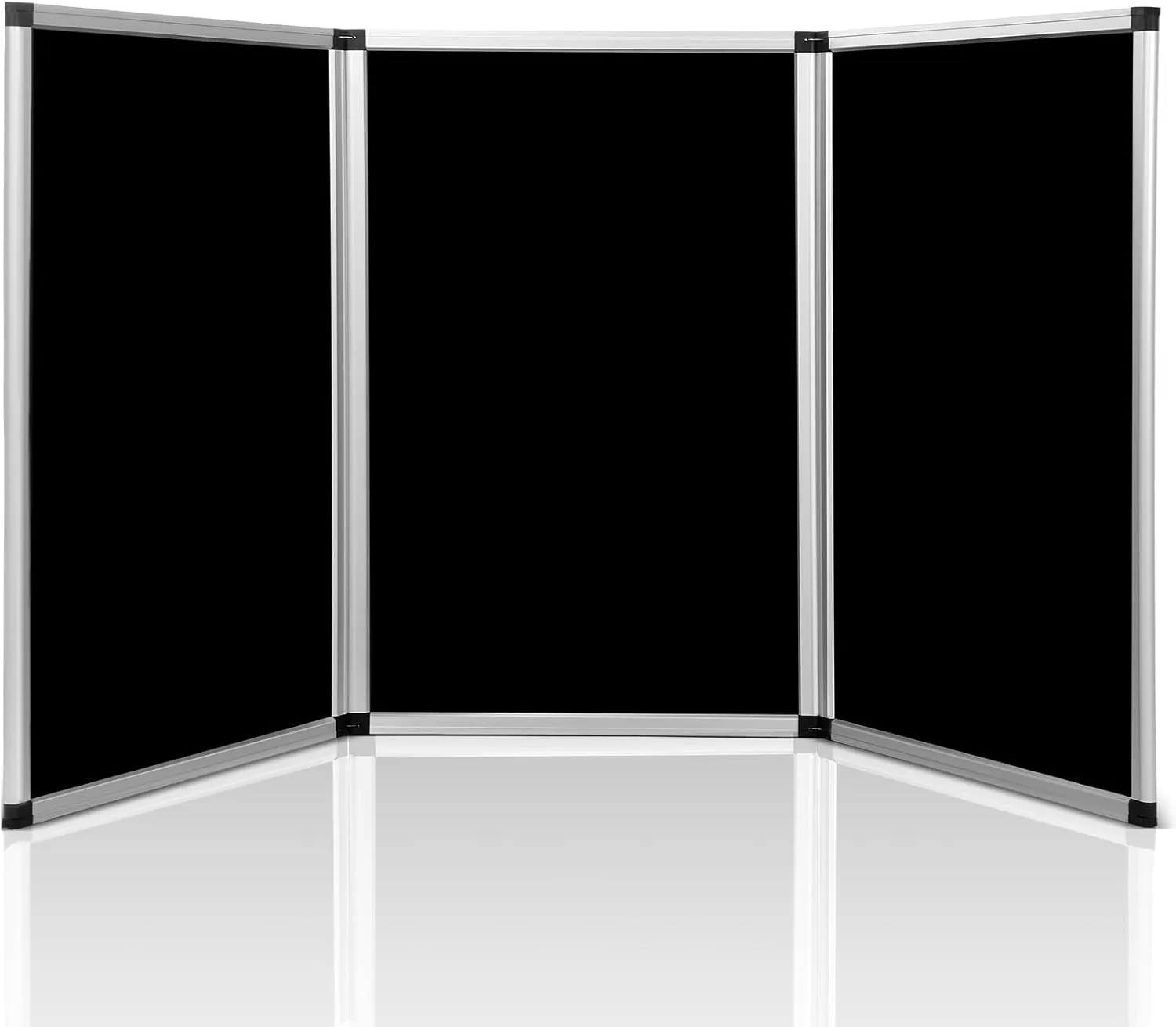 Sherr 3 Panel Trade Show Presentation Board, 72 x 35.3 inches Tri Fold Display Board, Black Single Sided Tabletop Display, Folding Panel for Trade Show Table Top