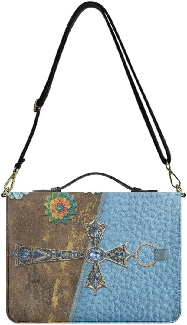 Shoulder Strap Bag Bible Carrying Case for Church Services Bible Cover with Adjustable Strap