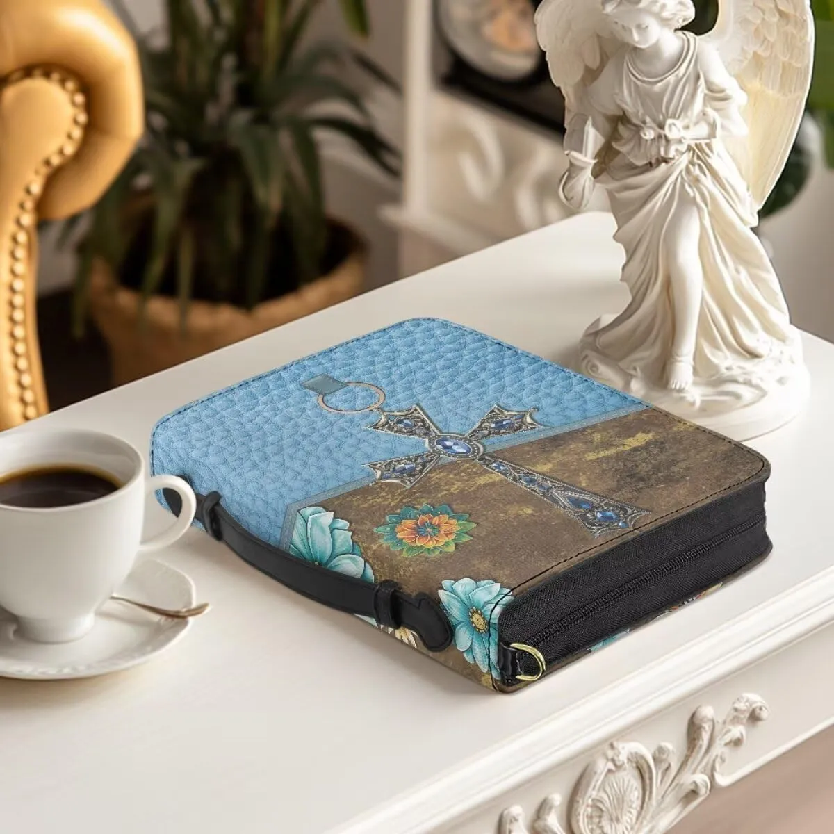 Shoulder Strap Bag Bible Carrying Case for Church Services Bible Cover with Adjustable Strap