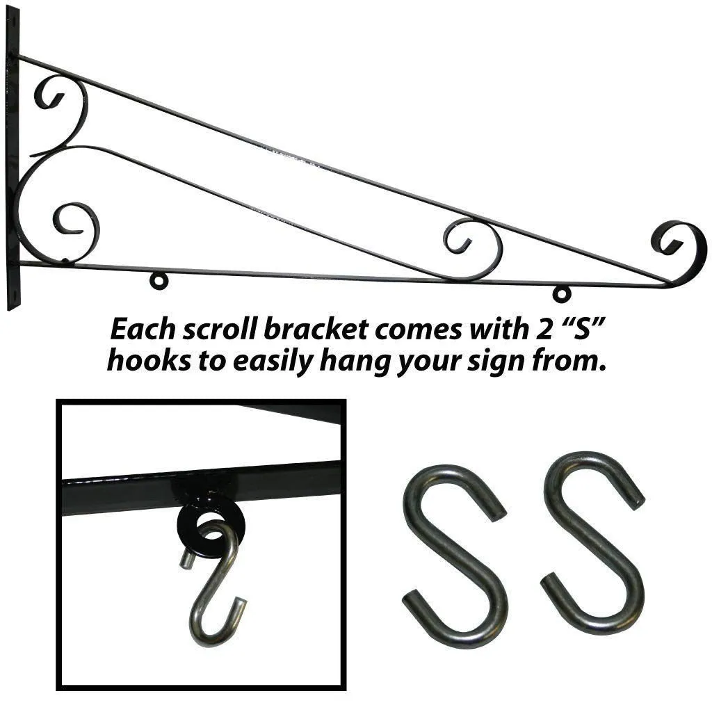 Sign Bracket - NO SIGN 36" Scroll Blade