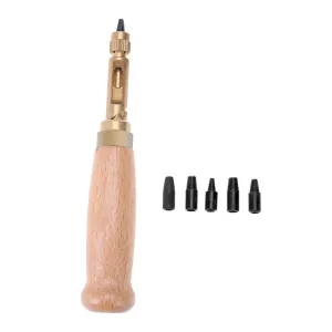 Silent Puncher for Belt Multi-Function Leather Punch Alloy Steel Puncher Tool 6mm Punch Head Side for Craft Handbags Canvas