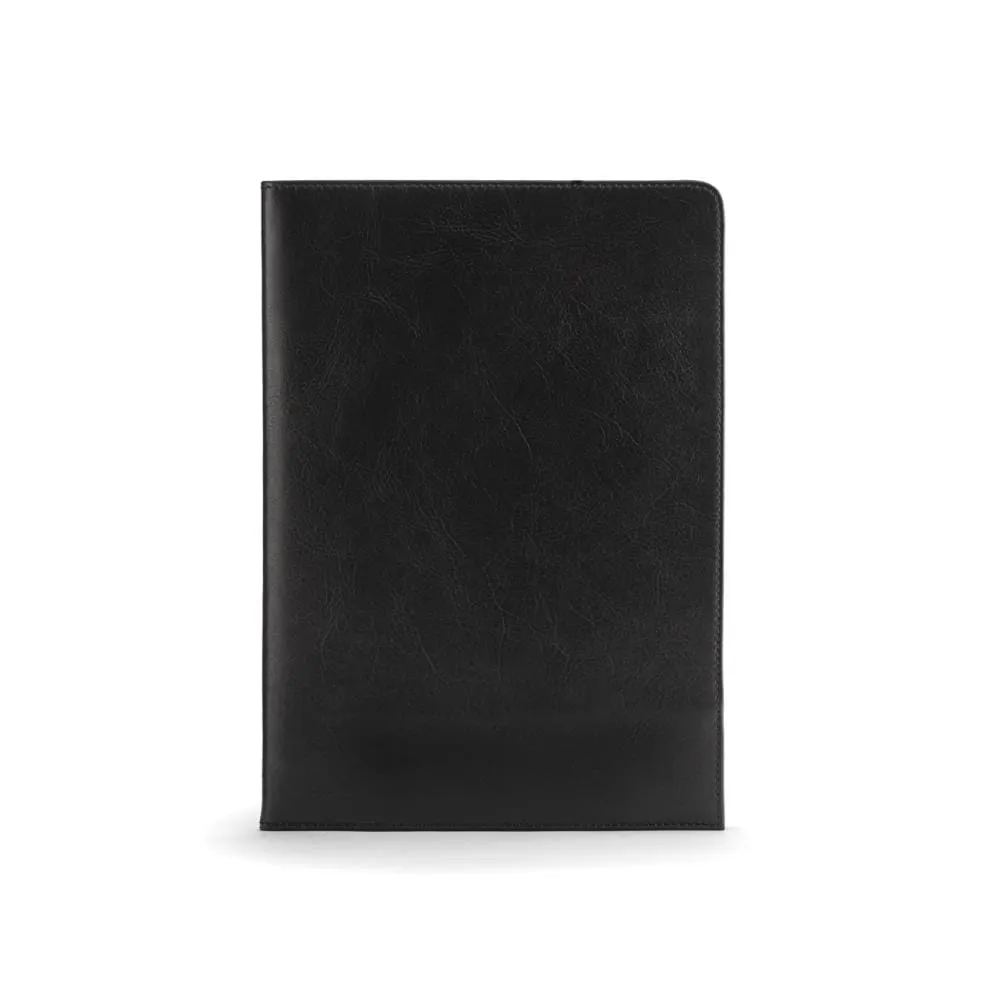 Simple Leather Document Folder - Black
