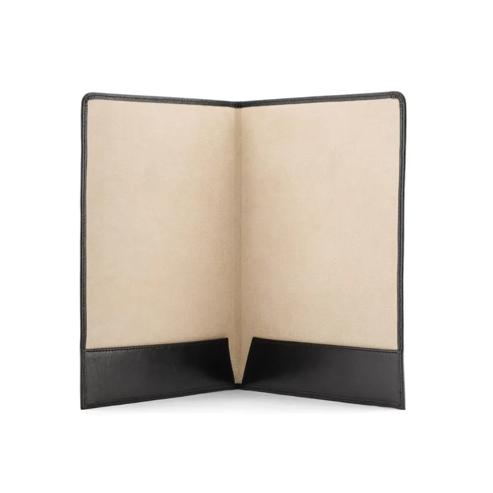 Simple Leather Document Folder - Black