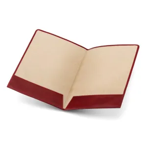 Simple Leather Document Folder - Red