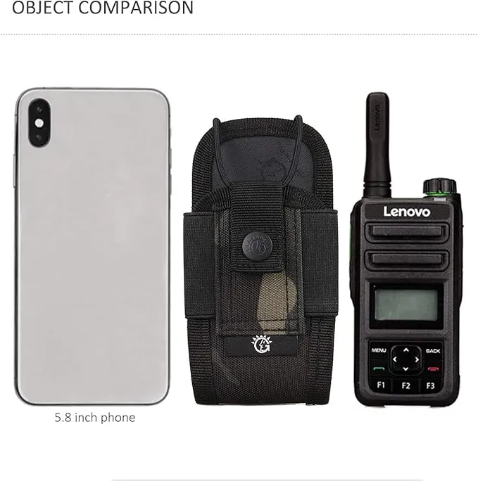 SINAIRSOFT Nylon Radio Holster, Universal Radio Case Lightweight Military Interphone Storage Bag Pouch for Molle System Walkie Talkies Holster Accessories