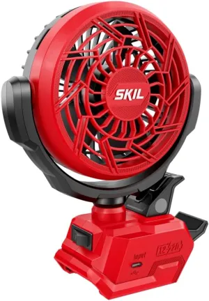 Skil 12V/20V Brushless 4 in. Clamp Fan, Tool Only- FN0400D-00, One Size, Red