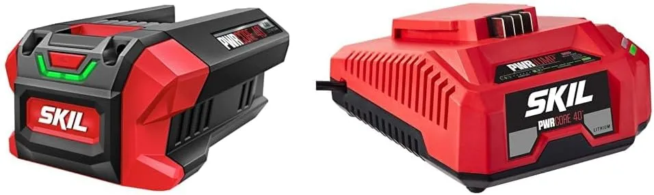 Skil PWRCore 40 4.0Ah Lithium Battery and PWRJump PWRCore 40 150W 40V Rapid Charger Bundle