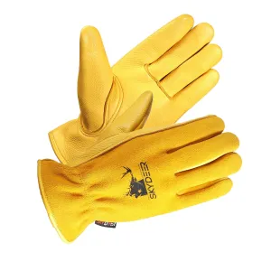 SKYDEER 100% Natural Premium Deerskin Leather Work Gloves Design for Truck Driving (SD2212/XL)