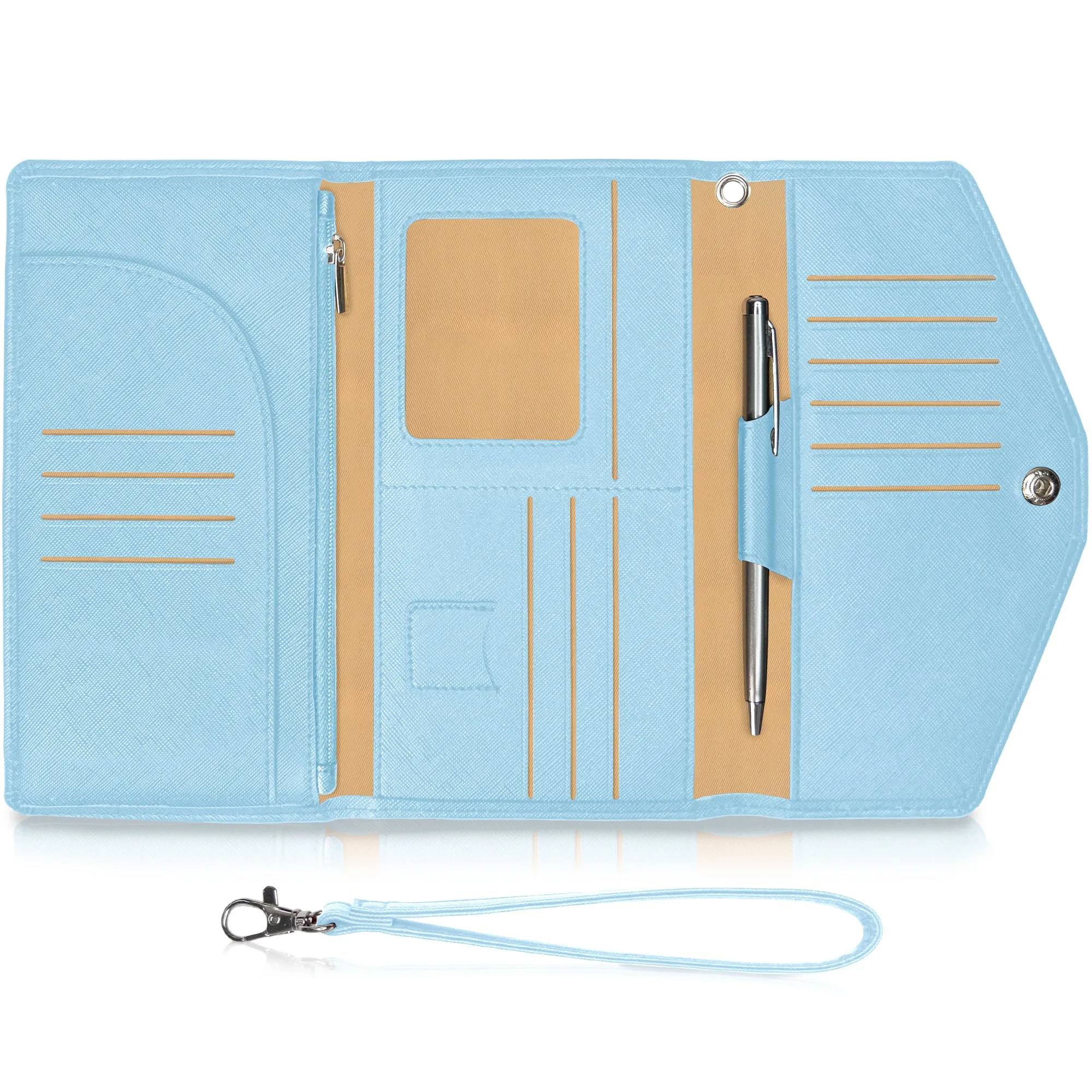 Slim Travel Wallet - Baby Blue