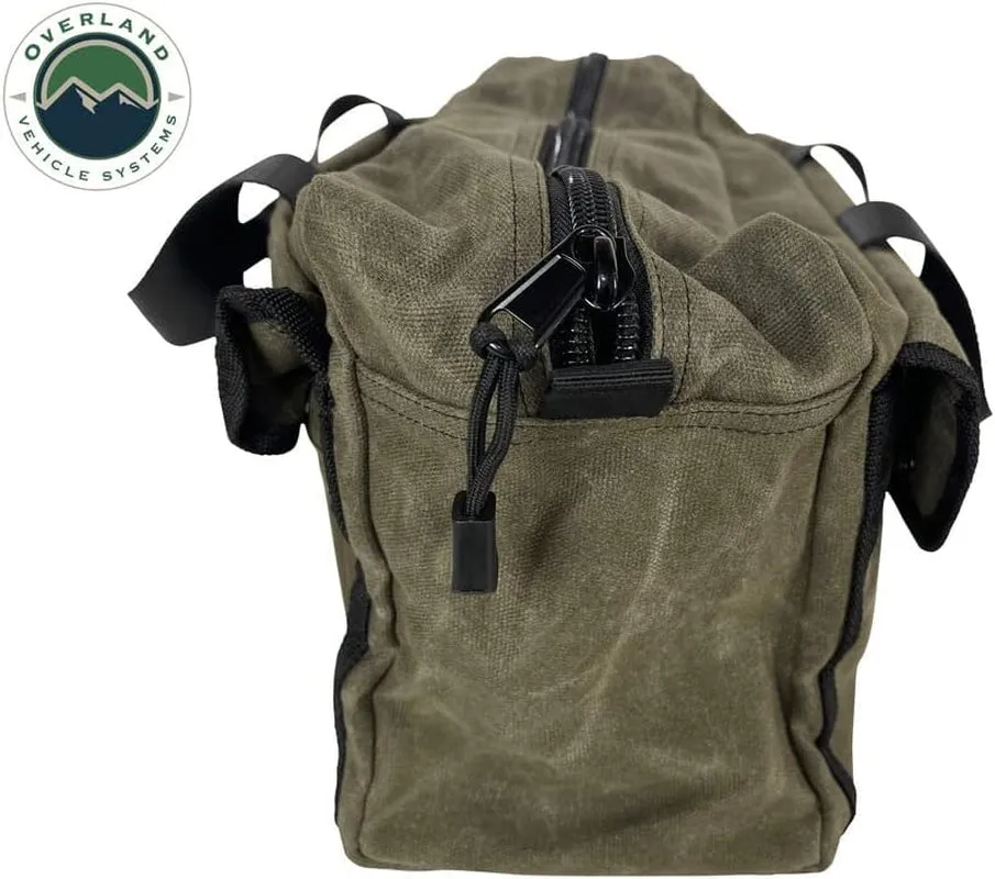 Small Duffle Bag with Handle and Straps - #16 Waxed Canvas