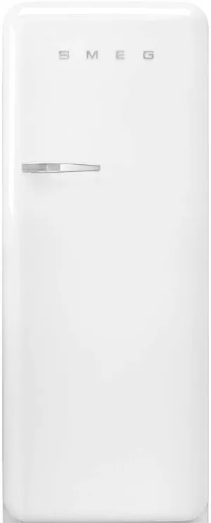 Smeg FAB28 50's Retro Style Top Freezer Refrigerator with 9.92 Cu Total Capacity, Multiflow Cooling System, Adjustable Glass Shelves 24-Inches, White Right Hand Hinge Made In Italy