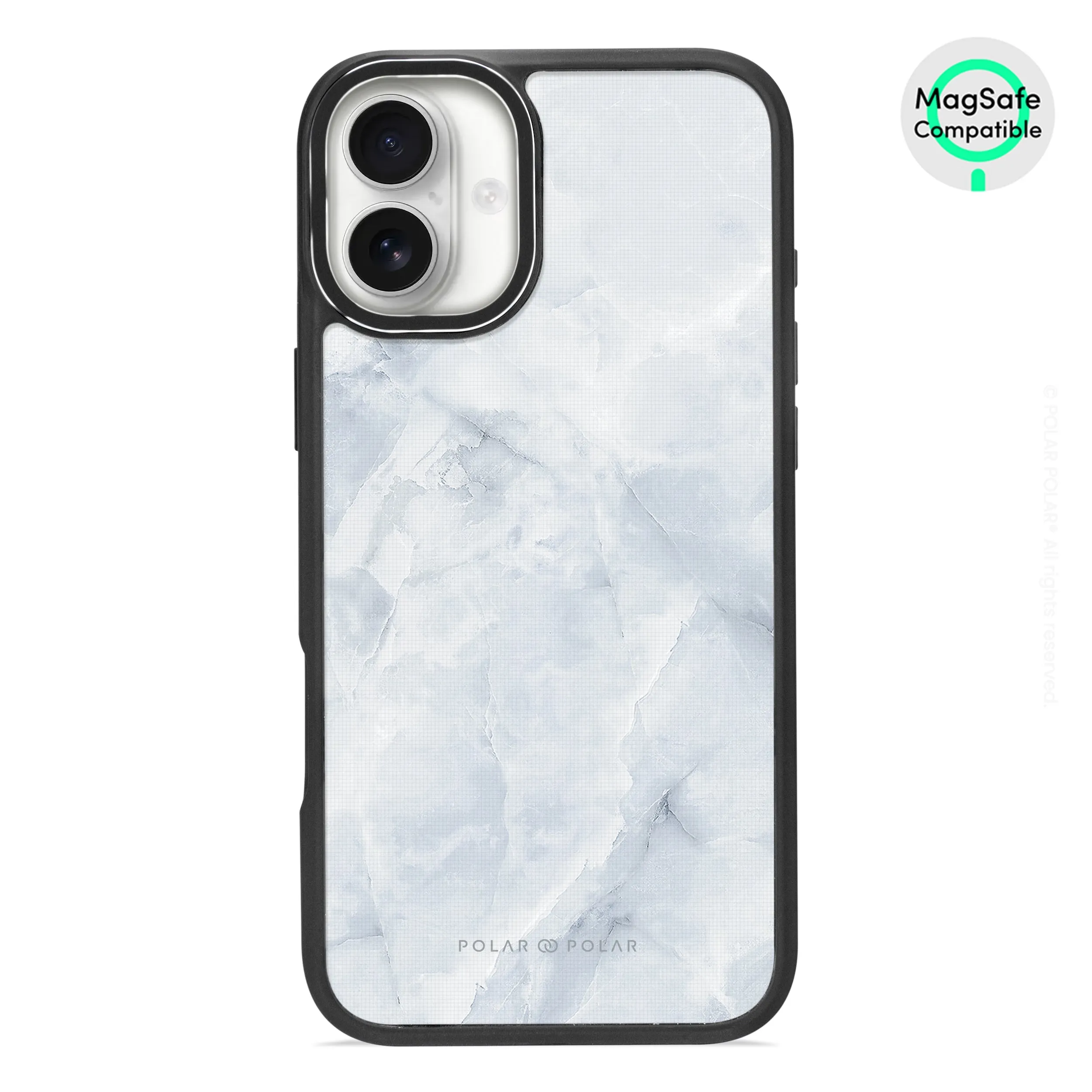 Snow Mountain - iPhone 16 Plus Frosted Black Bumper MagSafe Case