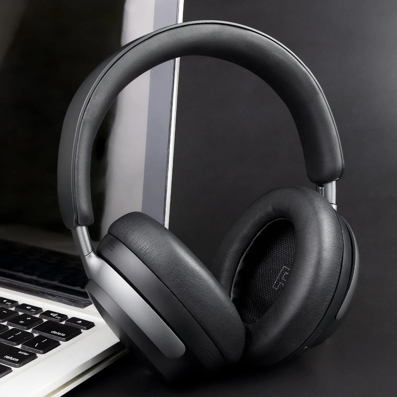SOULWIT Replacement Earpads for Bose QuietComfort(QC) Ultra Wireless Headphones, Ear Pads Cushions with Softer Protein Leather, High-Density Noise Cancelling Foam - Black