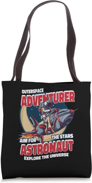 Space Adventurer Aim For The Stars Space Astronaut Tote Bag