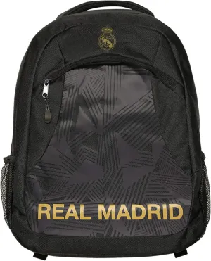 Spanish Primera Liga Real Madrid Officially Licensed Premium Backpack, Black, OSFM