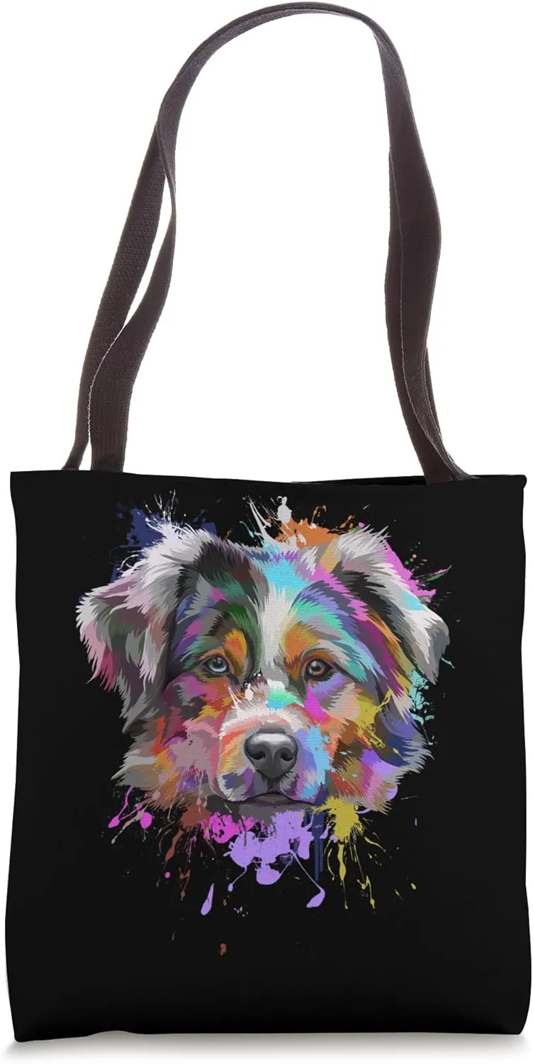 Splash Art Australian Shepherd | Aussie Lover Gifts Tote Bag
