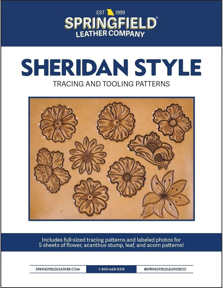 Springfield Leather Company Sheridan Style Tooling & Tracing Pattern Pack with 5 Designs