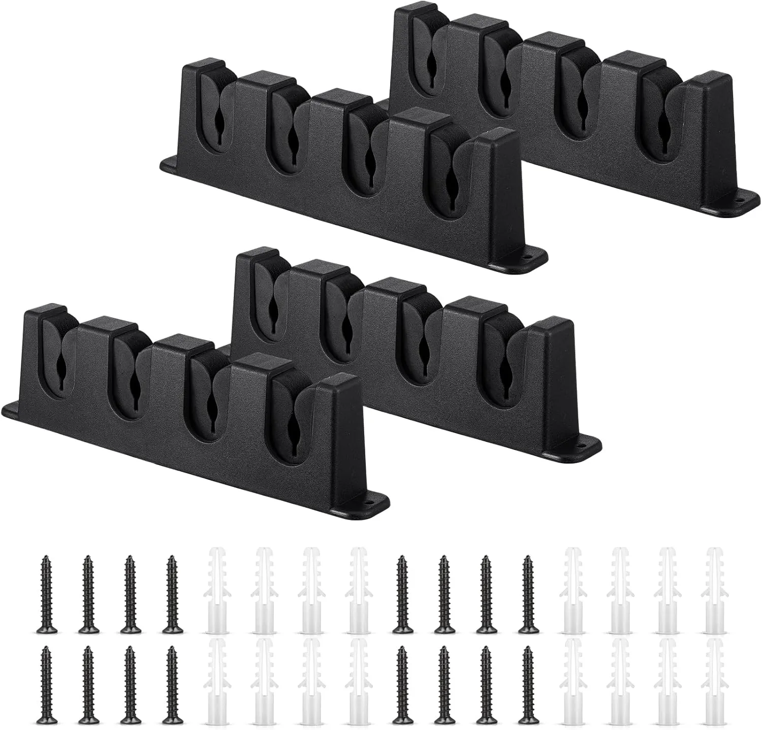 Sratte 4 Pcs Rod Holders for Fishing Boat Wall Mount Fishing Pole Holders Horizontal EVA Foam Garage Rod Rack Summer Boat Accessories for Men Gifts