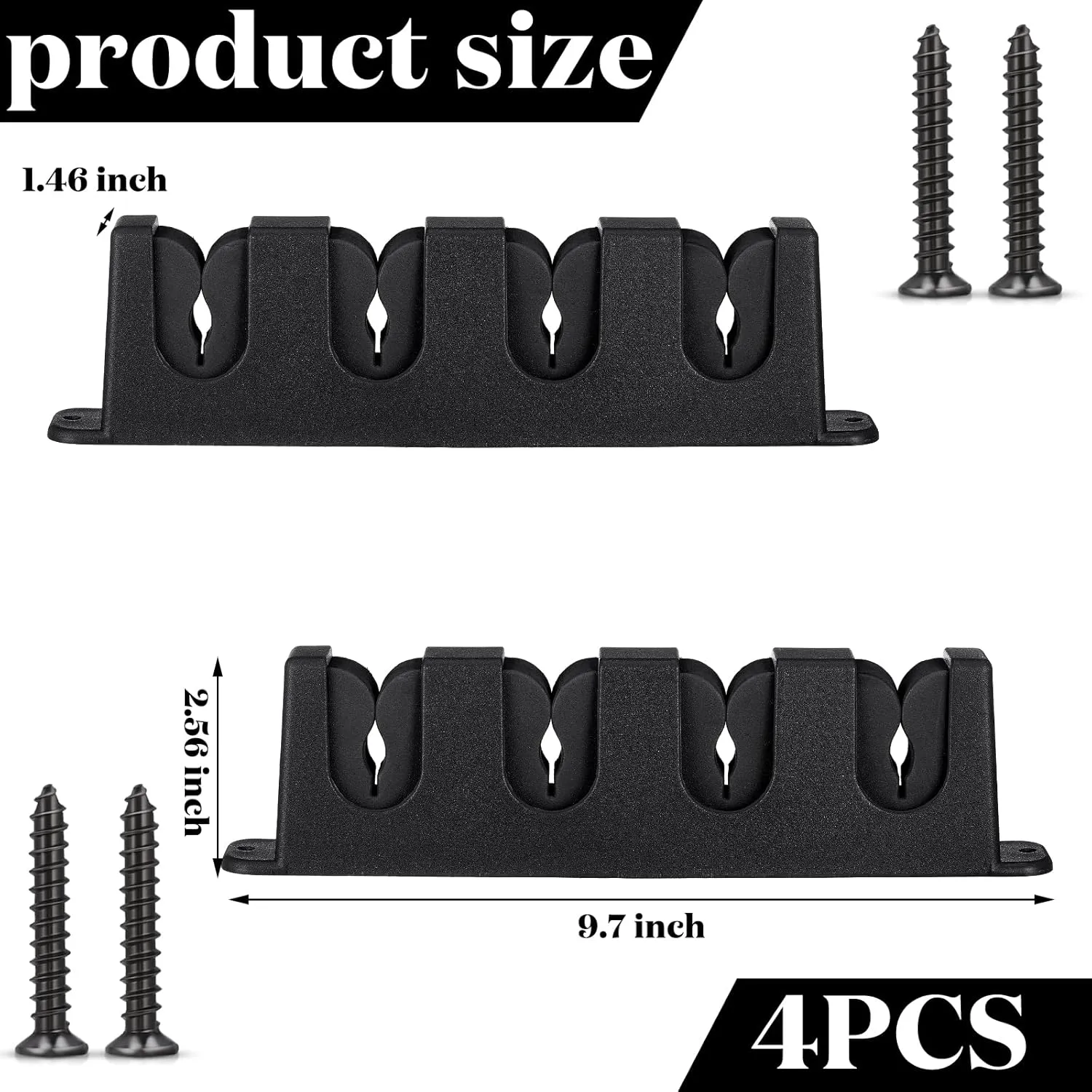 Sratte 4 Pcs Rod Holders for Fishing Boat Wall Mount Fishing Pole Holders Horizontal EVA Foam Garage Rod Rack Summer Boat Accessories for Men Gifts