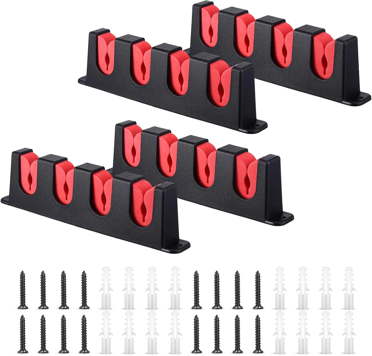 Sratte 4 Pcs Rod Holders for Fishing Boat Wall Mount Fishing Pole Holders Horizontal EVA Foam Garage Rod Rack Summer Boat Accessories for Men Gifts