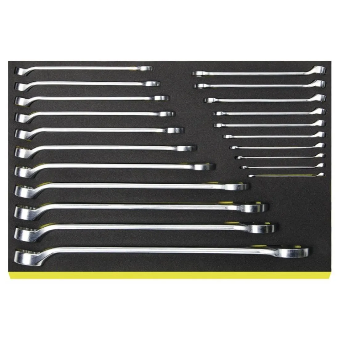 Stahlwille 96838771 Combination Spanners Set in TCS Inlay, 21 Piece Set, Size Range 6mm to 36mm, Dimension 530 x 350 x 75mm, Weight 4988g, Made in Germany