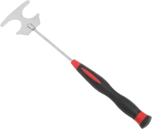 Stainless Steel T Shape Shrimp Bait Shovel Fishing Tool for Fishermen (Red Handle)