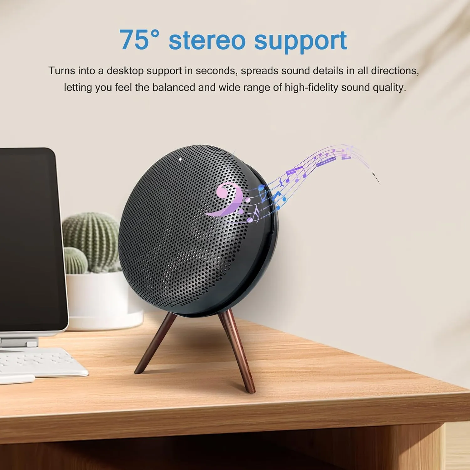 Stand for Bang & Olufsen Beoplay A1 2nd Gen/Beosound A1 Wireless Bluetooth Speaker, Desktop Kickstand Holder(Black)