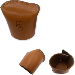 Standard Size, Japanese-Made Genuine Leather Utaguchi Cap, Shakuhachi Cover for Precious Shakuhachi, One-size-fits-most sizes