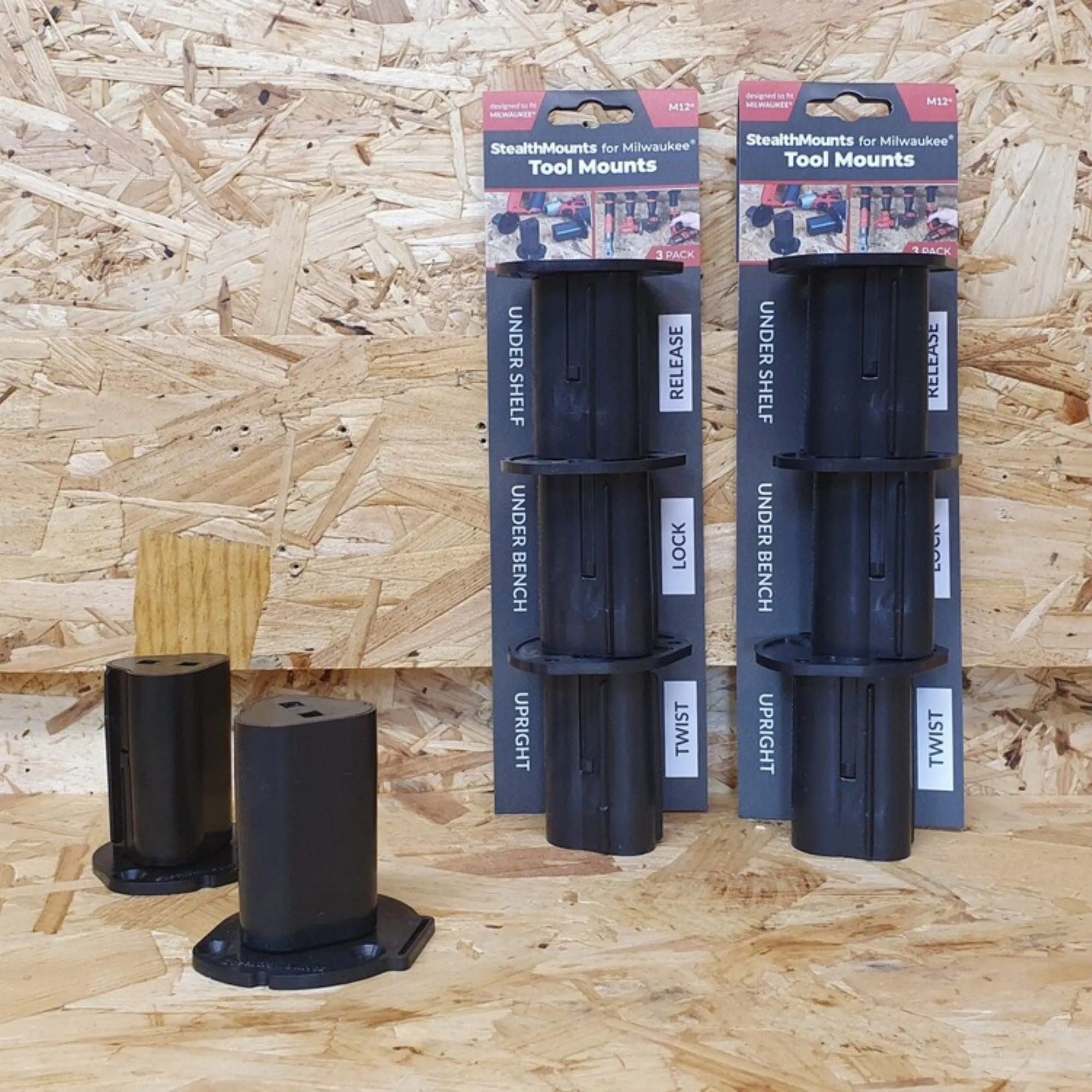 StealthMounts Tool Mounts for Milwaukee M12 Tools (3 Pack)