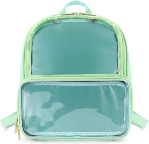 STEAMEDBUN Ita Bag Double Window Candy PU Leather Backpack Kawaii Pins Bag with insert
