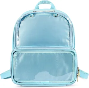 STEAMEDBUN Ita Bag Double Window Candy PU Leather Backpack Kawaii Pins Bag with insert
