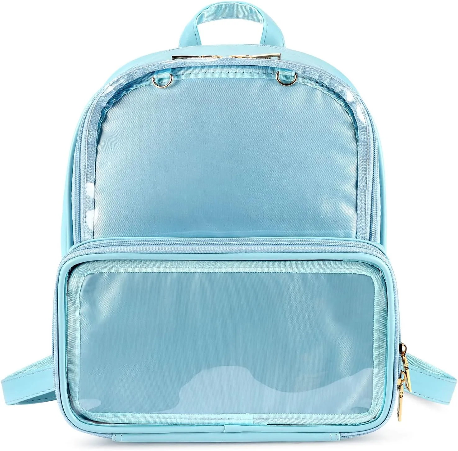 STEAMEDBUN Ita Bag Double Window Candy PU Leather Backpack Kawaii Pins Bag with insert