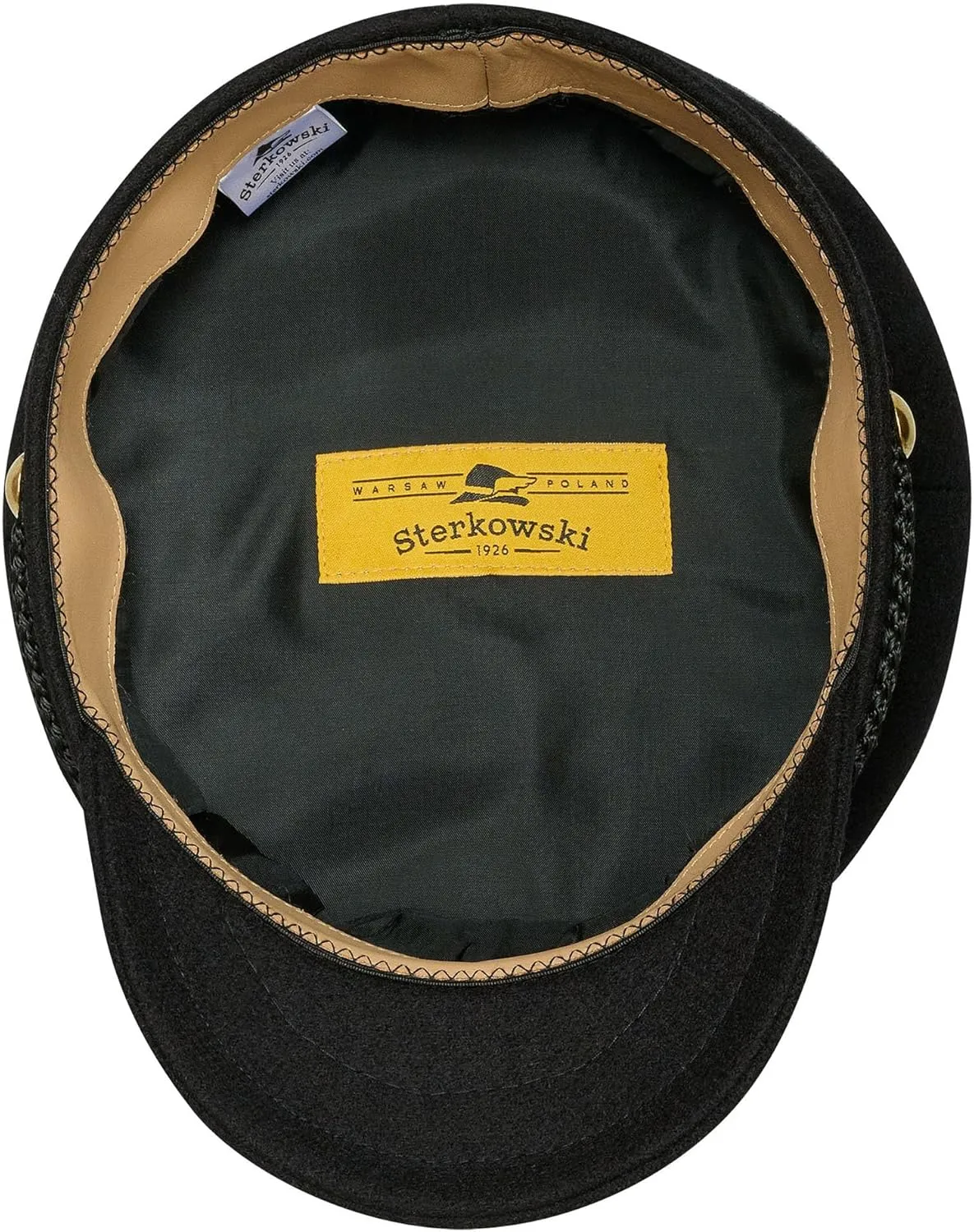Sterkowski Hamburg Sailor Cap | Woolen Cloth Breton Cap for Men and Women | Classic Greek Fisherman Cap with Embroided Tape