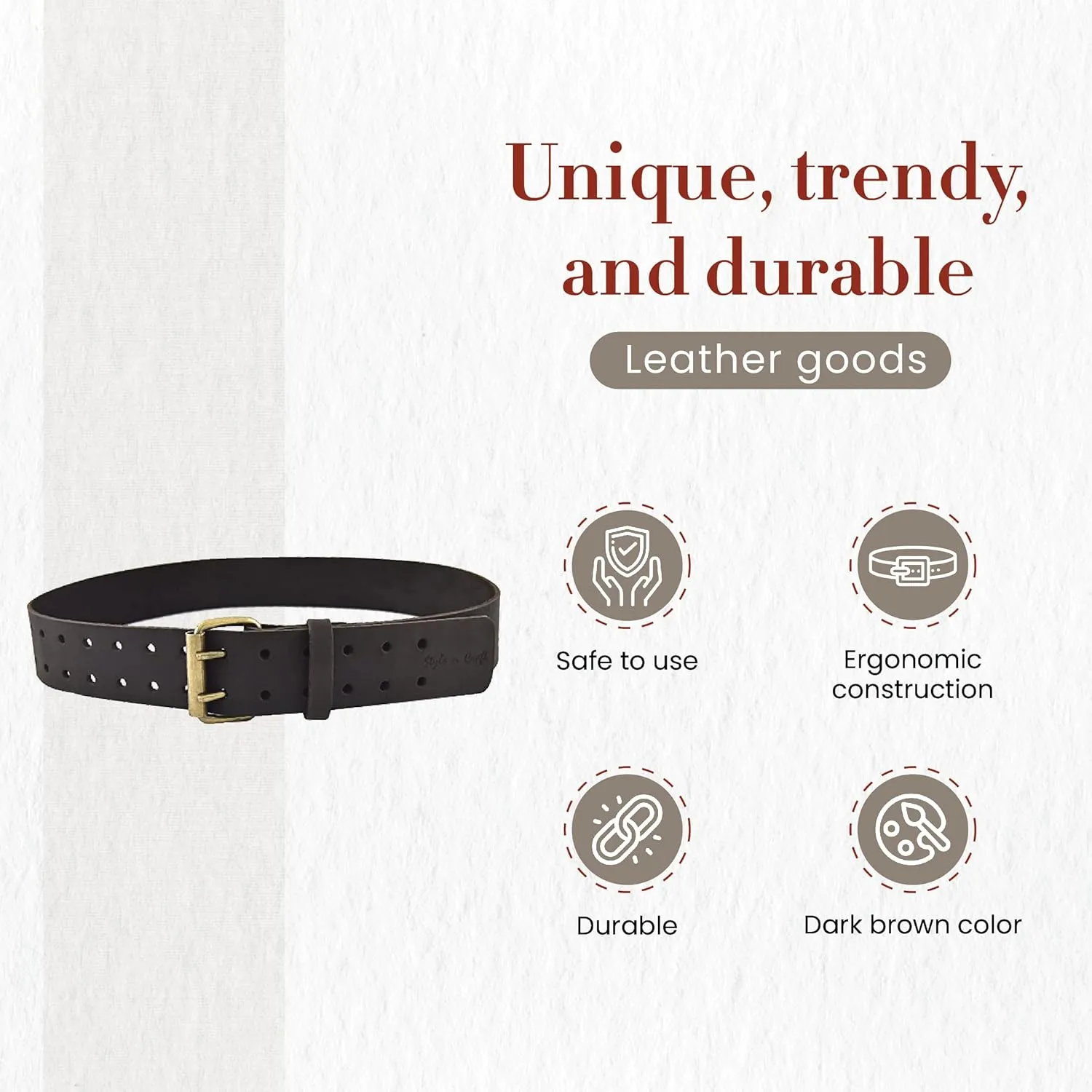 Style N Craft Work Belt, Durable and Rugged Belt