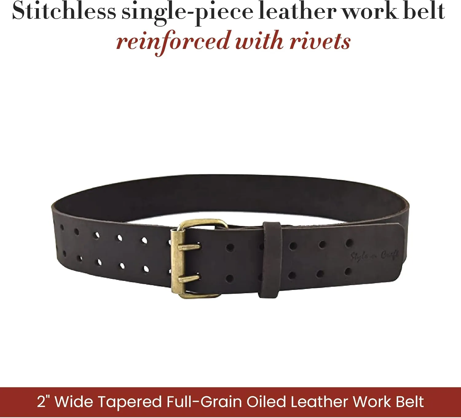 Style N Craft Work Belt, Durable and Rugged Belt