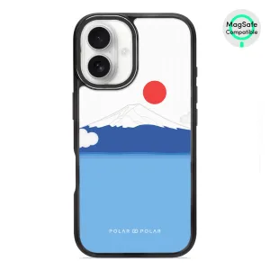 Summer Fujisan - iPhone 16 Frosted Black Bumper MagSafe Case
