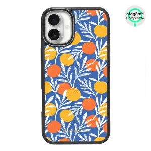 Summer Tangerine - iPhone 16 Plus Frosted Black Bumper MagSafe Case