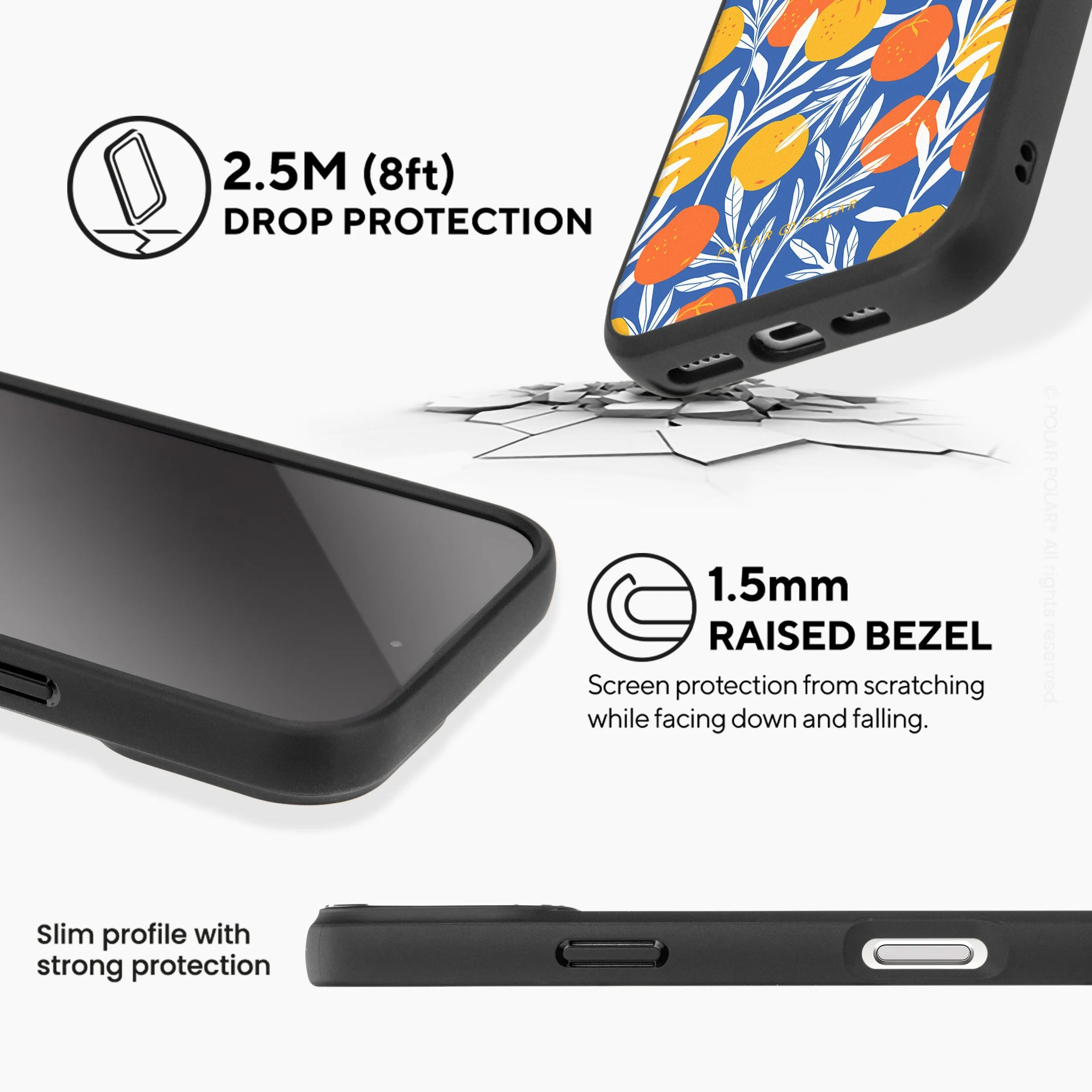 Summer Tangerine - iPhone 16 Plus Frosted Black Bumper MagSafe Case