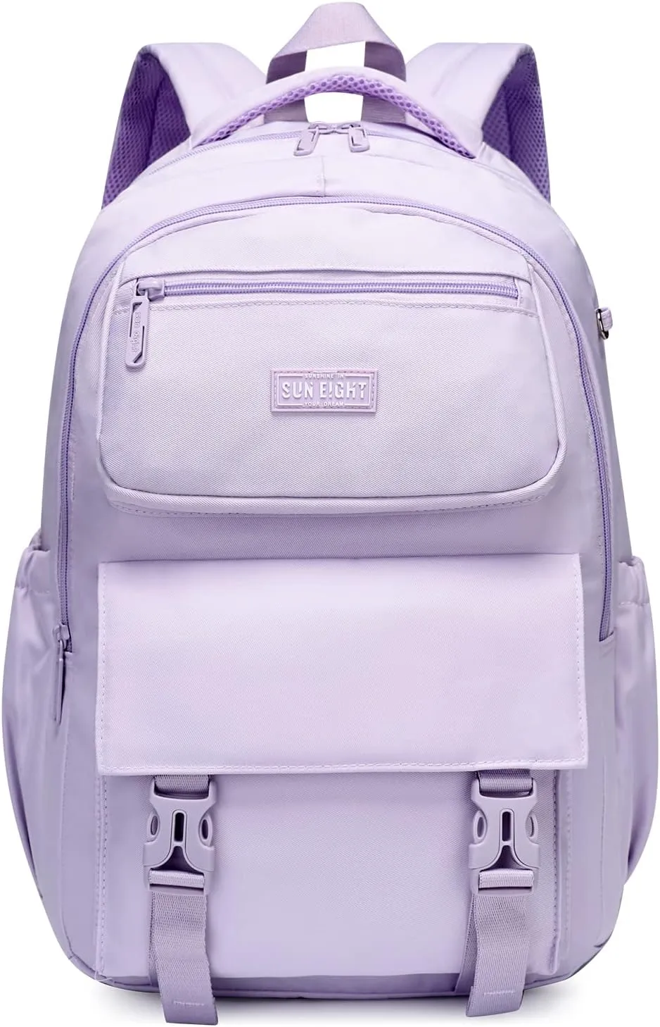 SUN EIGHT 35L Waterproof School Backpack for College, Lightweight Large Capacity Anti-Thief Travel Bag with Multi Pockets(Purple)