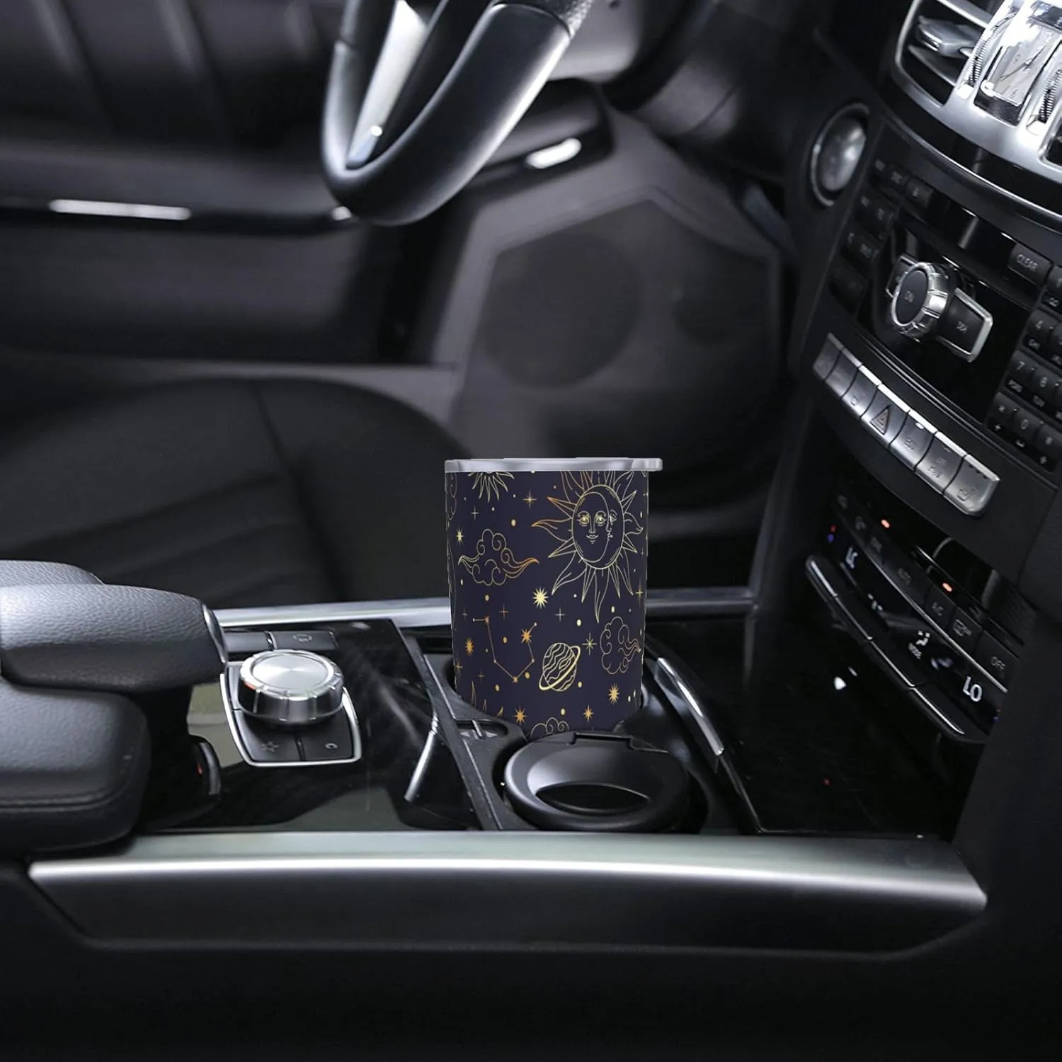 Sun Moon Star Planet Constellations Pattern 20oz Tumbler Cup,Stainless Steel Thermal Vacuum Insulated with Lid Travel Coffee Mug,for Dad Mom Friends Coworkers