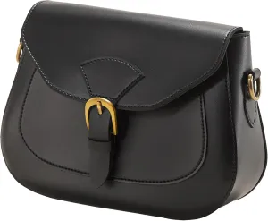 SUNLIGHT LEAVES Vintage Crossbody Saddle Bag For Women Vegan Leather Boho Retro Satchel Simple Handbag Casual Purse