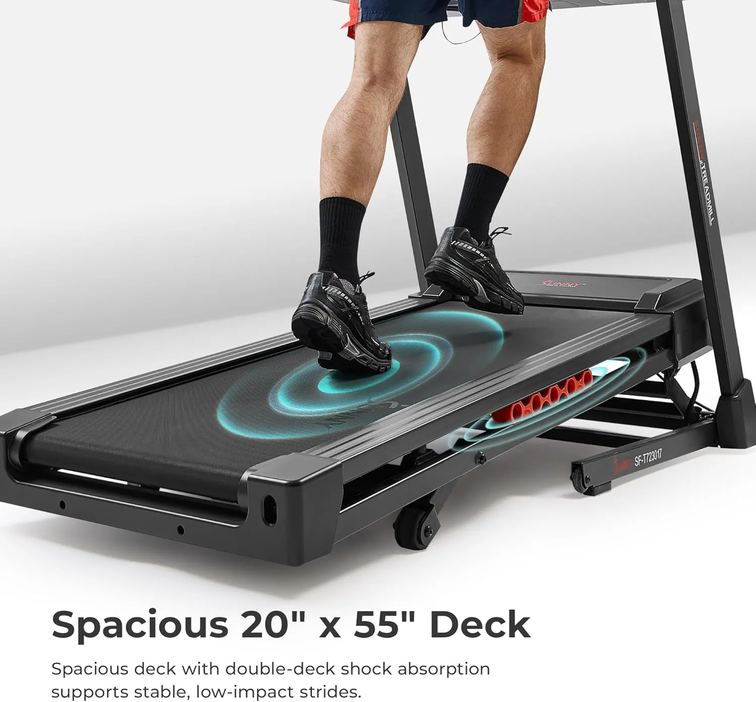 Sunny Health & Fitness Smart WiFi Treadmills – Compact, Foldable, Portable, Under Desk & Incline Options (Manual & Auto), Brushless Motor, & Bluetooth SunnyFit App, LED Display, Shock Absorption
