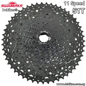 Sunrace 11 Speed 51T Wide Ratio Black Cassette CSMS8