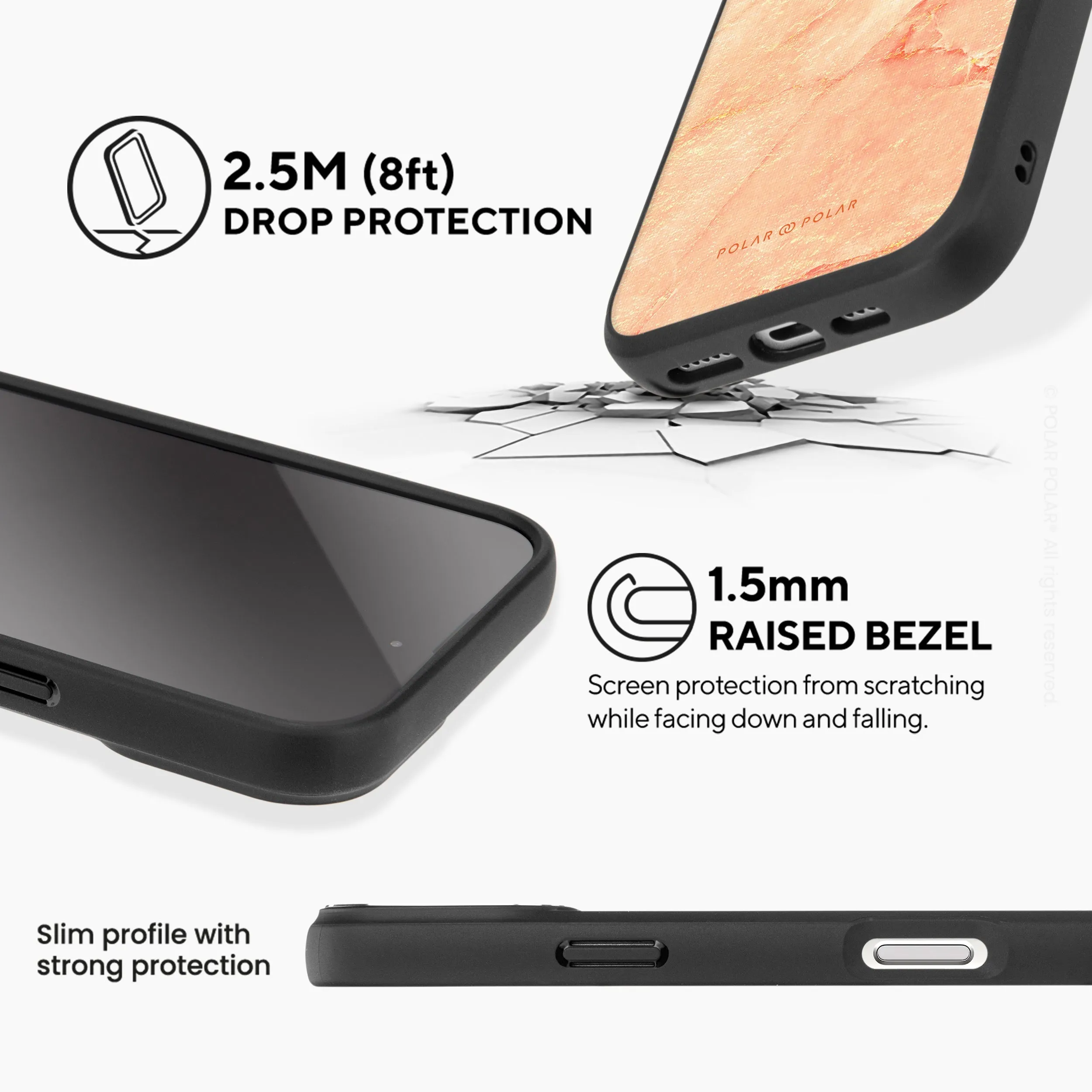 Sunset - iPhone 16 Pro Frosted Black Bumper MagSafe Case